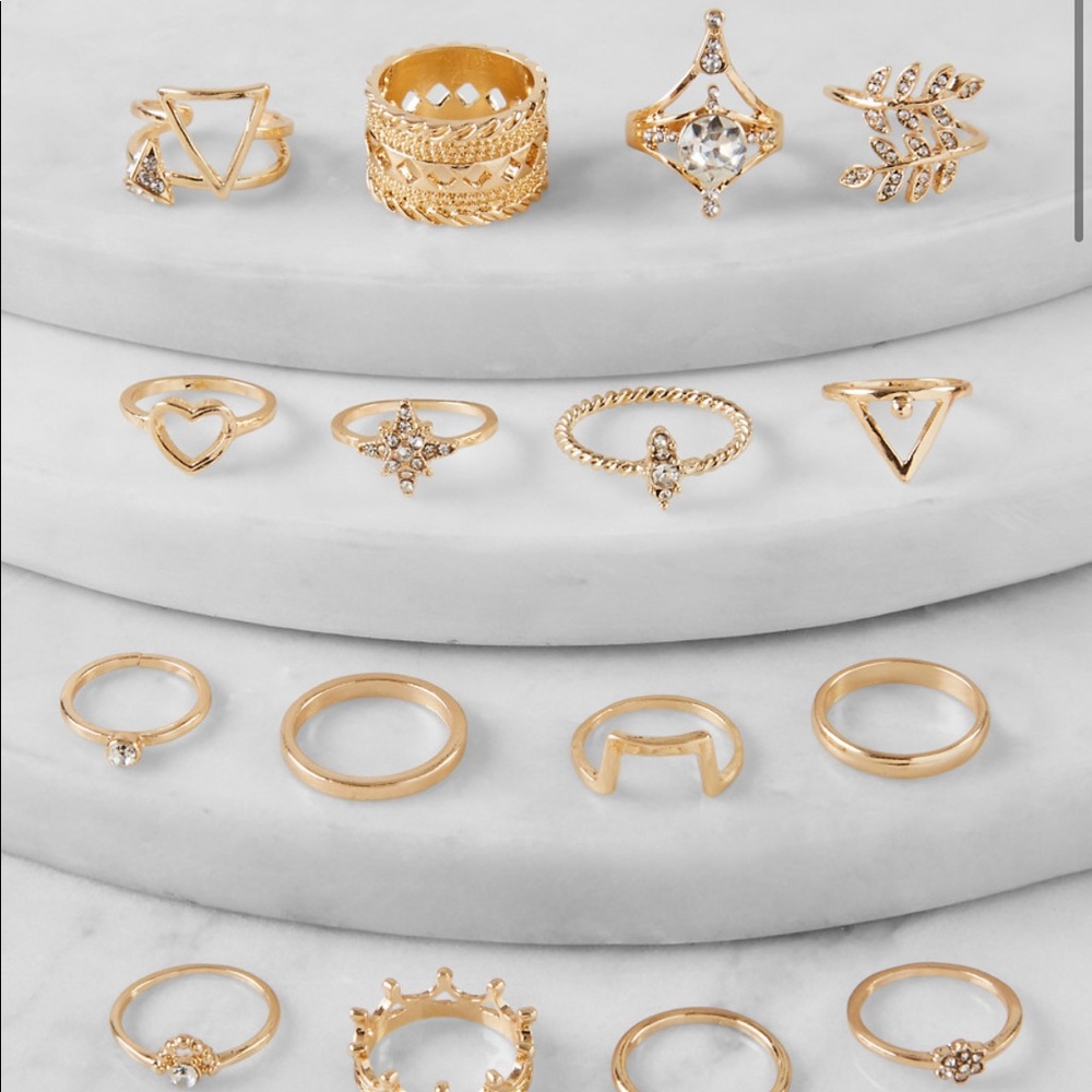 12 pc princess ring set